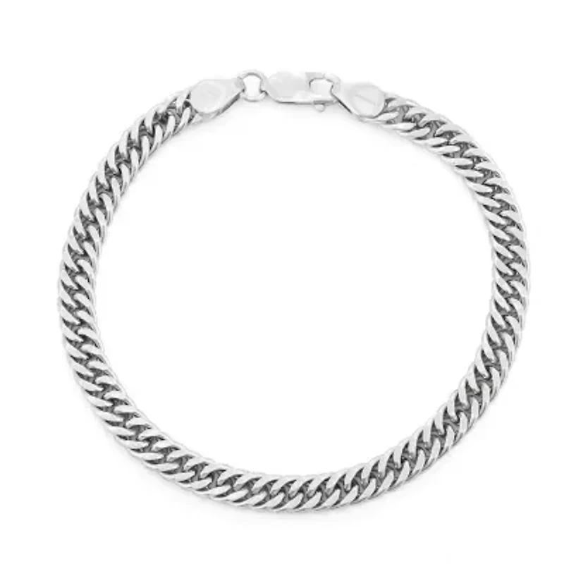 14K Gold Over Silver Men's Curb Chain Bracelet