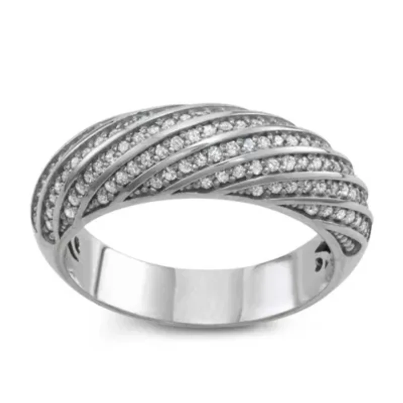 Sterling Silver Diamond Ring