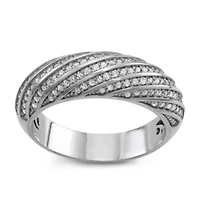 Sterling Silver Diamond Ring