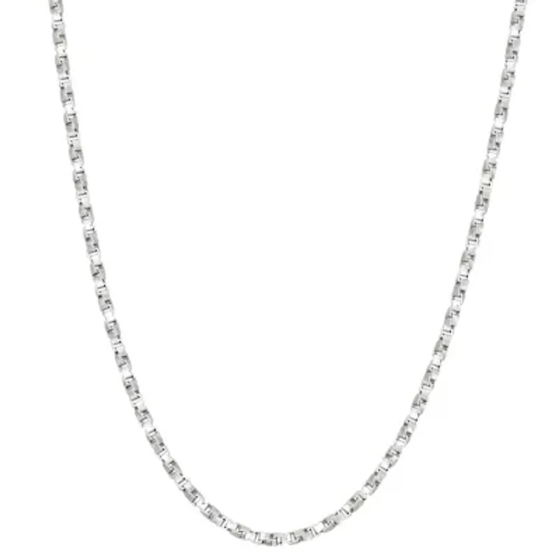 Sterling Silver 1.3mm Twisted Box Chain Necklace