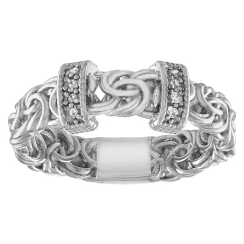 Sterling Silver Diamond Ring