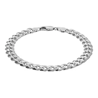 Sterling Silver Men's Curb Chain Bracelet