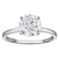 Lab Created 14k Gold cttw Lab-Grown Diamond Round Solitaire Ring