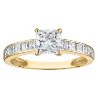 Lab Created 14k Yellow Gold 1.75 cttw Lab-Grown Diamond Princess Engagement Ring