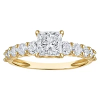 Lab Created 14k Yellow Gold 2 cttw Lab-Grown Diamond Princess Engagement Ring