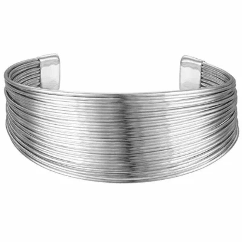 Gold Over Rhodium Cuff Bangle