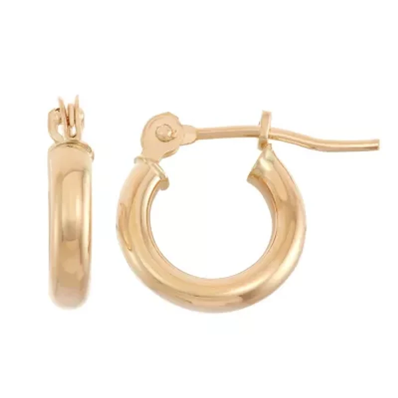 14Kt Gold 2X10mm Huggie Hoop Earrings