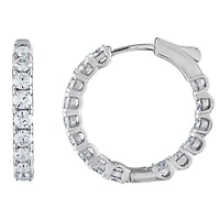 Lab Created Sterling Silver Created Moissanite Earrings