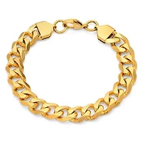 Men's stainless steel 8.5" Cuban bracelet, lobster clasp