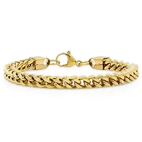 Men's 18kt gold plated stainless steel bracelet