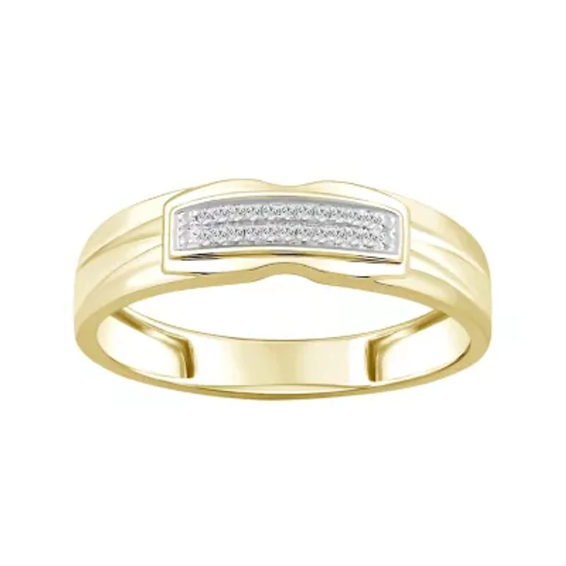 1/20ct. t.w. Diamond Men's Band in 10K Yellow Gold
