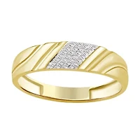 1/20ct. t.w. Diamond Men's Band in 10K Yellow Gold