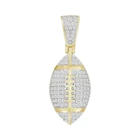 1/4ct. t.w. Diamond Football Men's Charm in 10K Yellow Gold