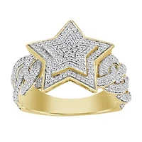 3/4ct. t.w. Diamond Men's Ring in 10K Yellow Gold