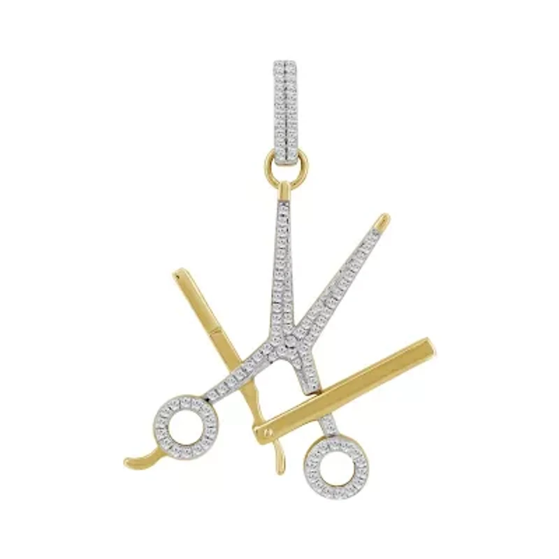 4ct. t.w. Diamond Men's Charm in 10K Yellow Gold