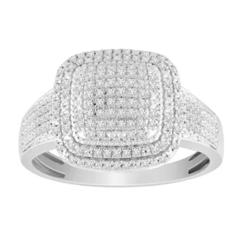 Sterling Silver 1/5ct Round Diamond Ladies Ring