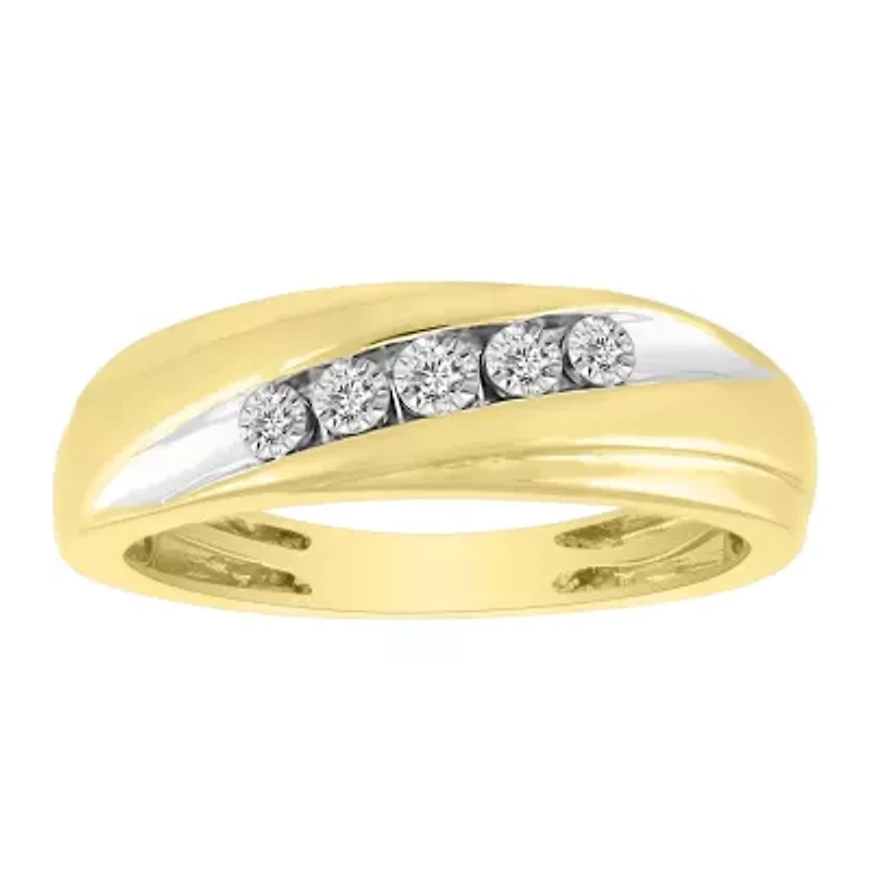 1/10ct. t.w. Diamond Men's Band in 10K Yellow Gold
