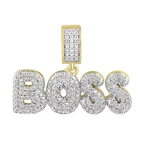 1/2ct. t.w. Diamond Boss Men's Charm in 10K Yellow Gold
