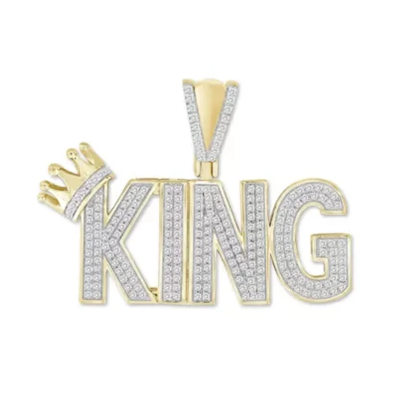1/2ct. t.w. Diamond King Men's Charm in 10K Yellow Gold