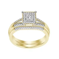 1/5ct. t.w. Diamond Baby Bridal Set in 10K Yellow Gold