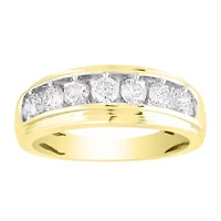 1ct. t.w. Diamond Men's Band in 10K Yellow Gold