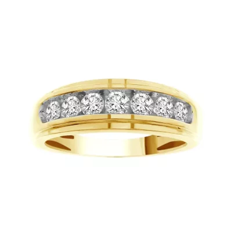 3/4ct. t.w. Diamond Men's Band in 10K Yellow Gold