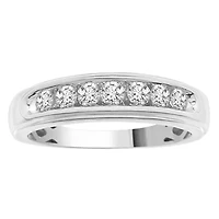 1/2ct. t.w. Diamond Men's Band in 10K White Gold