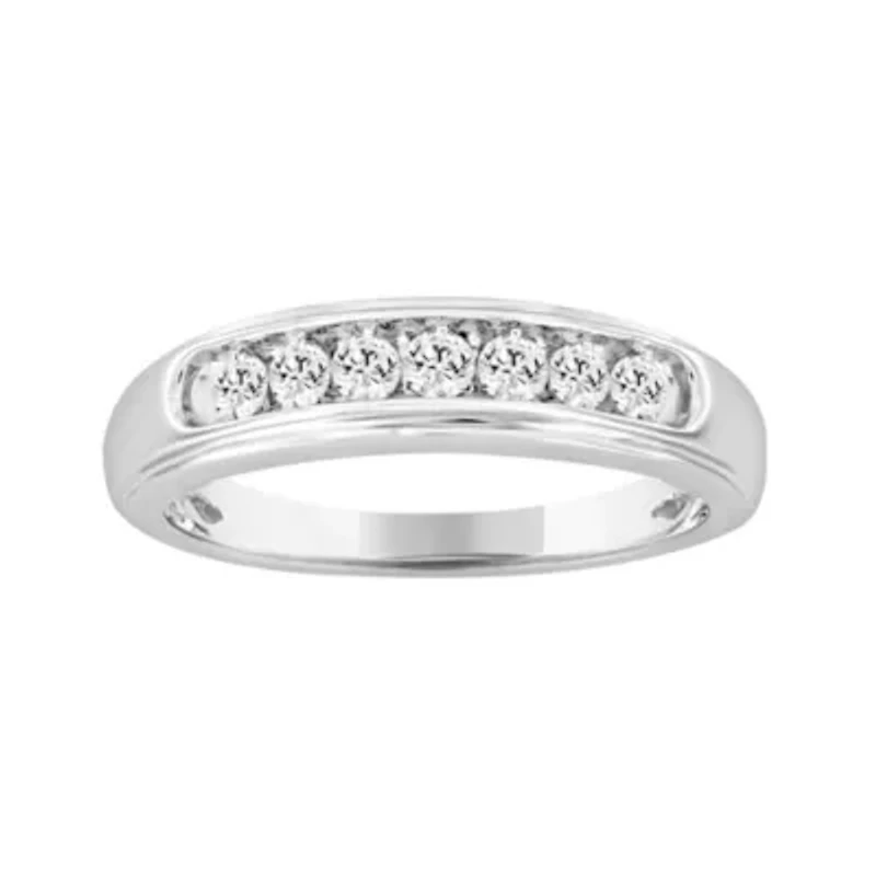 1/4ct. t.w. Diamond Men's Band in 10K White Gold