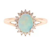 Ethiopian Opal Ring 14K Rose Gold