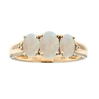 Ethiopian Opal Ring 10K Yellow Gold