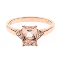 Morganite Ring 14K Rose Gold