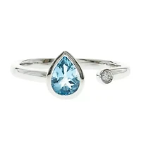 AQUA Ring 10K WHITE GOLD