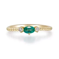 EMERALD Ring 10K YELLOW GOLD