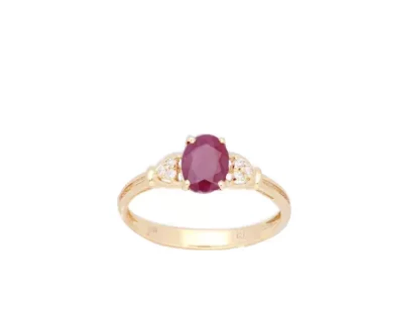 RUBY Ring 10K YELLOW GOLD