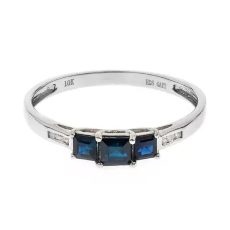 SAPPHIRE Ring 10K WHITE GOLD