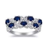 SAPPHIRE Ring 14K WHITE GOLD