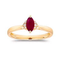 RUBY Ring 10K YELLOW GOLD
