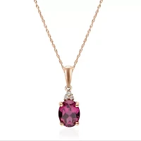 RHODOLITE Pendant in 10K ROSE GOLD