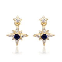 SAPPHIRE Earrings in 10K YELLOW GOLD