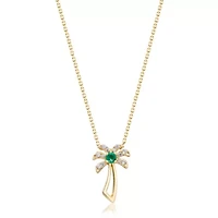 EMERALD Pendant in 10K YELLOW GOLD