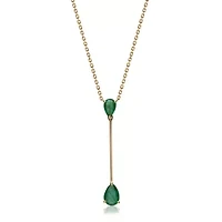 EMERALD Necklace in 10K YELLOW GOLD