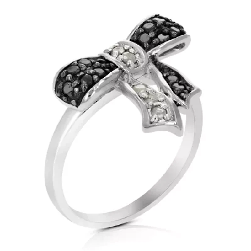 1/3 ct. t.w. Black Diamond Wedding Anniversary Band 925 Sterling Silver