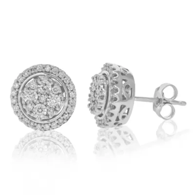 Lab Created 1/ ct. t.w. Lab Grown Diamond Stud Earrings in 925 Sterling Silver