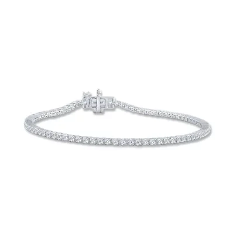 2.00 Ct.tw Natural Diamond Tennis Bracelet 7" Inch Bracelet 14K White Gold