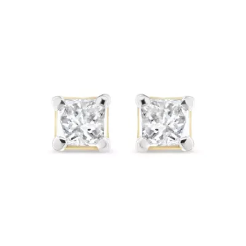 AGS Certified 14k Gold 1.0 Cttw Diamond Stud Earrings