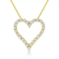 14K Yellow Gold 2.00 cttw Round Diamond Necklace Pendant