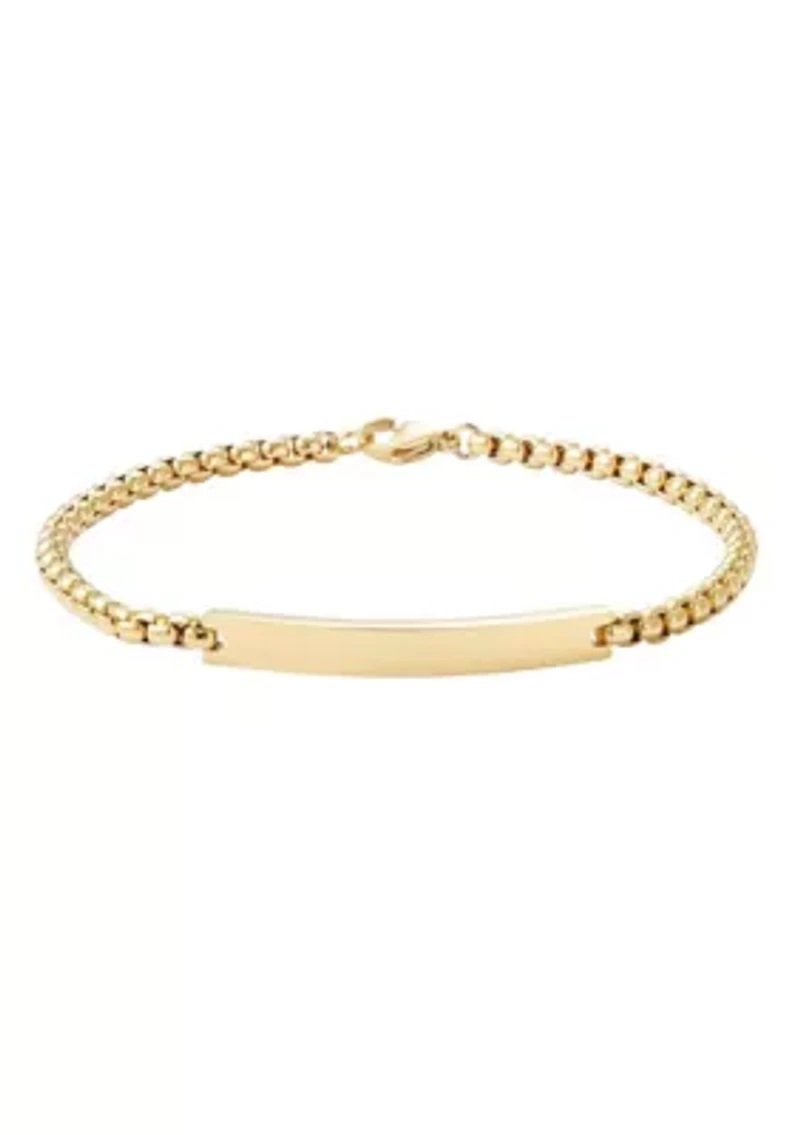 Tarnish Resistant 18k Gold Plated ID Bracelet