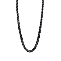 Men's Tarnish Resistant Oxidized Franco Chain Necklace