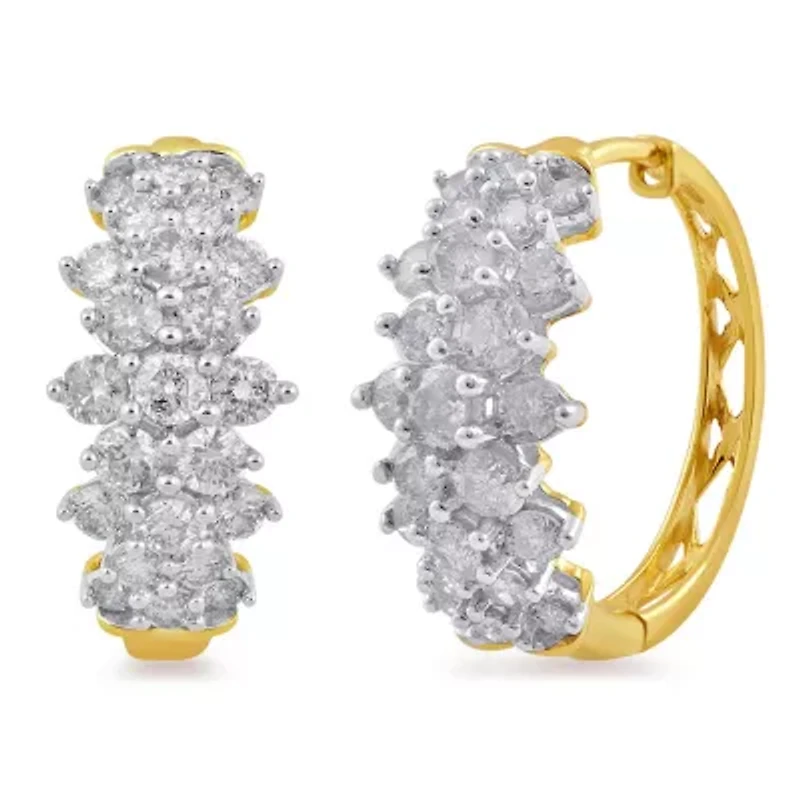 Womens Diamond Hoop Earring