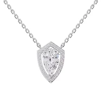 Lab Created Sterling Silver 2.5 Ct Lab Grown Diamond Pendant Necklace 18"